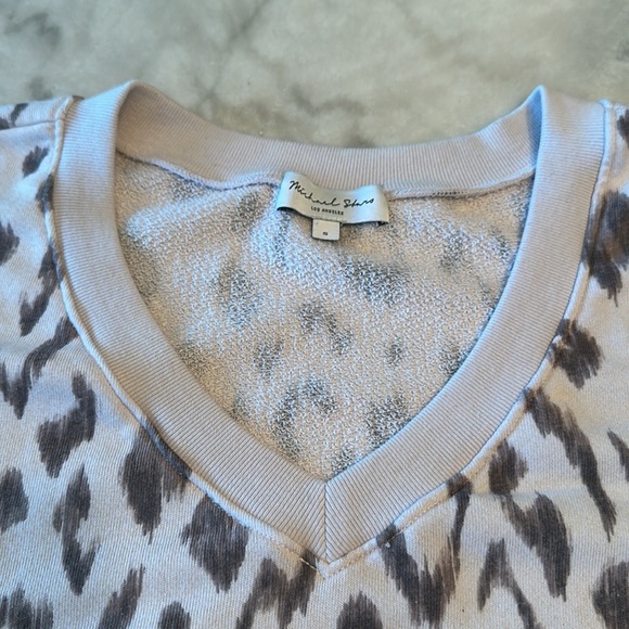 Michael Stars Camila V Neck Sweatshirt - Picture 9 of 13